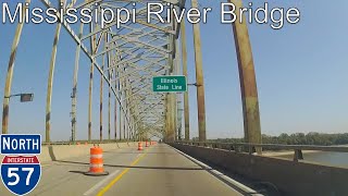 I-57 Northbound | Mississippi River Bridge | Welcome to Illinois