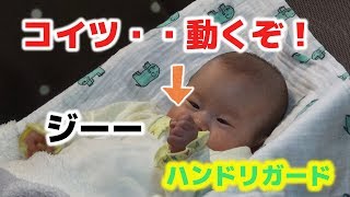 ハンドリガードをする3ヶ月赤ちゃんをカメラは捉えた！ 3 months old baby was hand trigger, I caught a baby camera!