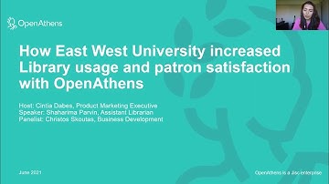 How East West University increased library usage and patron satisfaction with OpenAthens