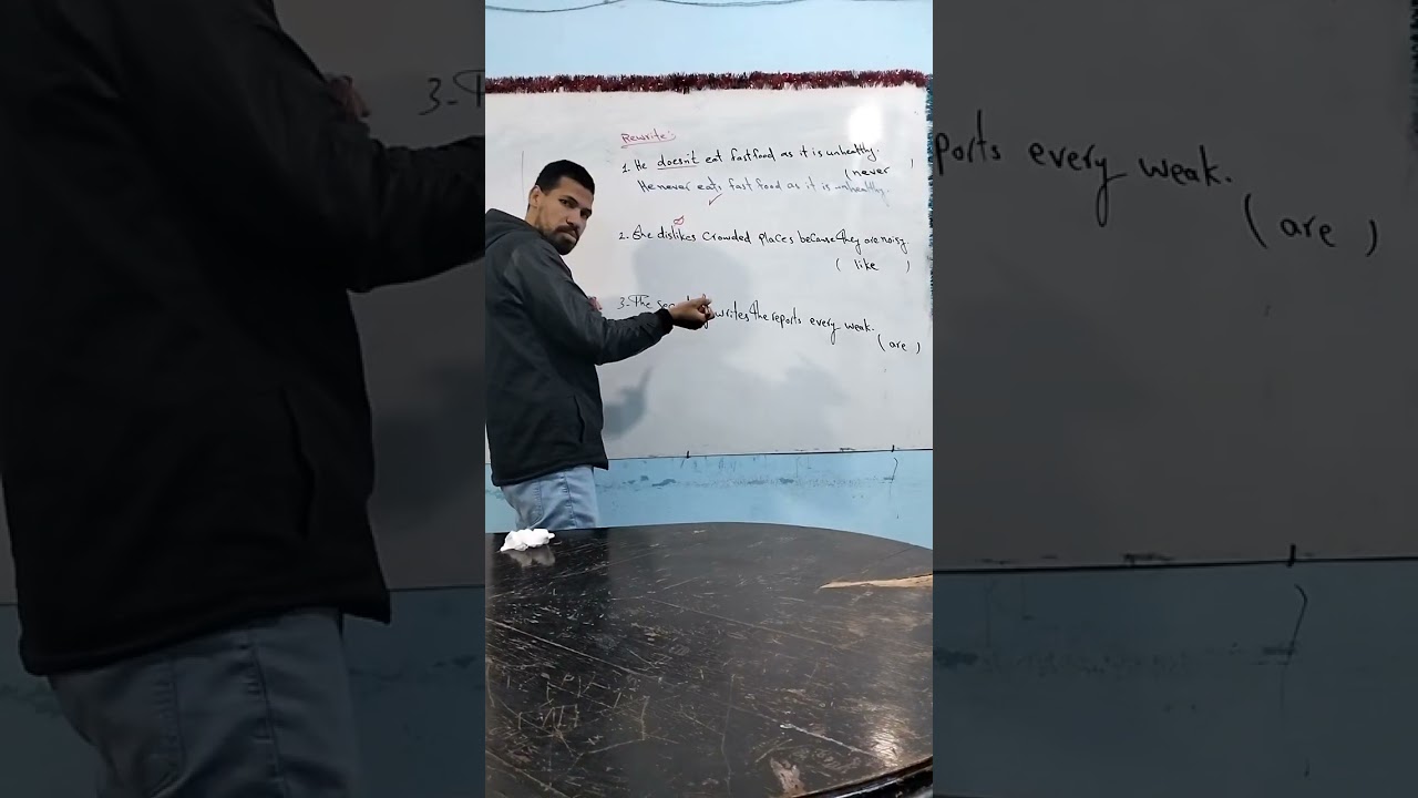 Rewrite #english  #englishgrammar #اولي_ثانوي 