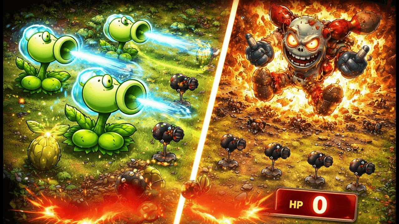 🔥 MẤT SẠCH PLANT TỐI THƯỢNG! Đậu Nguyên Tử – Sao Thiên Thạch Không Cứu Nổi? | PvZ RH Fusion