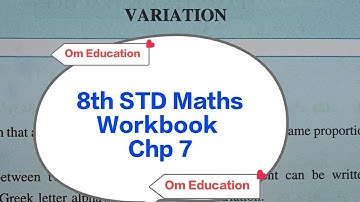 8th STD Maths Workbook Chp 7  Variation @omeducation8606