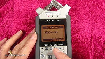 Zoom H4n Tutorial - How to Rename Files on the Zoom H4n