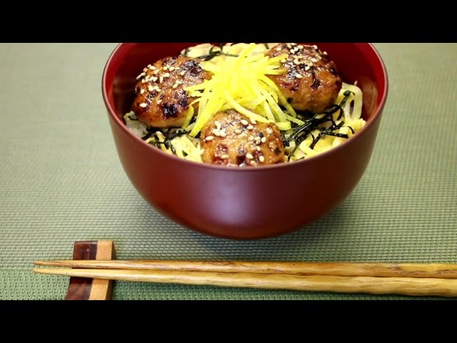つくねページ How to make TSUKUNE Chiicken つくね丼の作り方 - YouTube