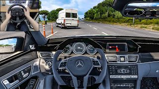 2016 Mercedes Benz E63 AMG S - Euro Truck Simulator 2 [Steering Wheel Gameplay]