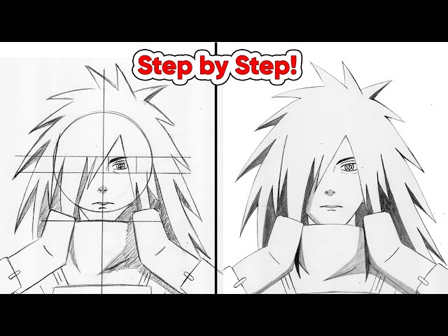 Madara (Naruto) Drawing Tutorial, step by step by spidernielsart on  DeviantArt