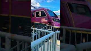 MBTA train at providence train station arriving