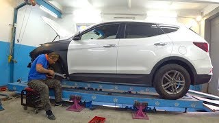 HYUNDAI Santa Fe.  сварочные работы. Быстрый ФИНИШ благодаря СУПЕР-ТАБУРЕТУ 