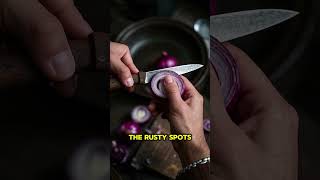 Onion Can Remove Rust From Knives & Scissors #facts #onion #hacks