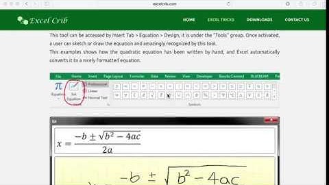 How to Write Equation in Excel by Hand - Excel Equation Editor