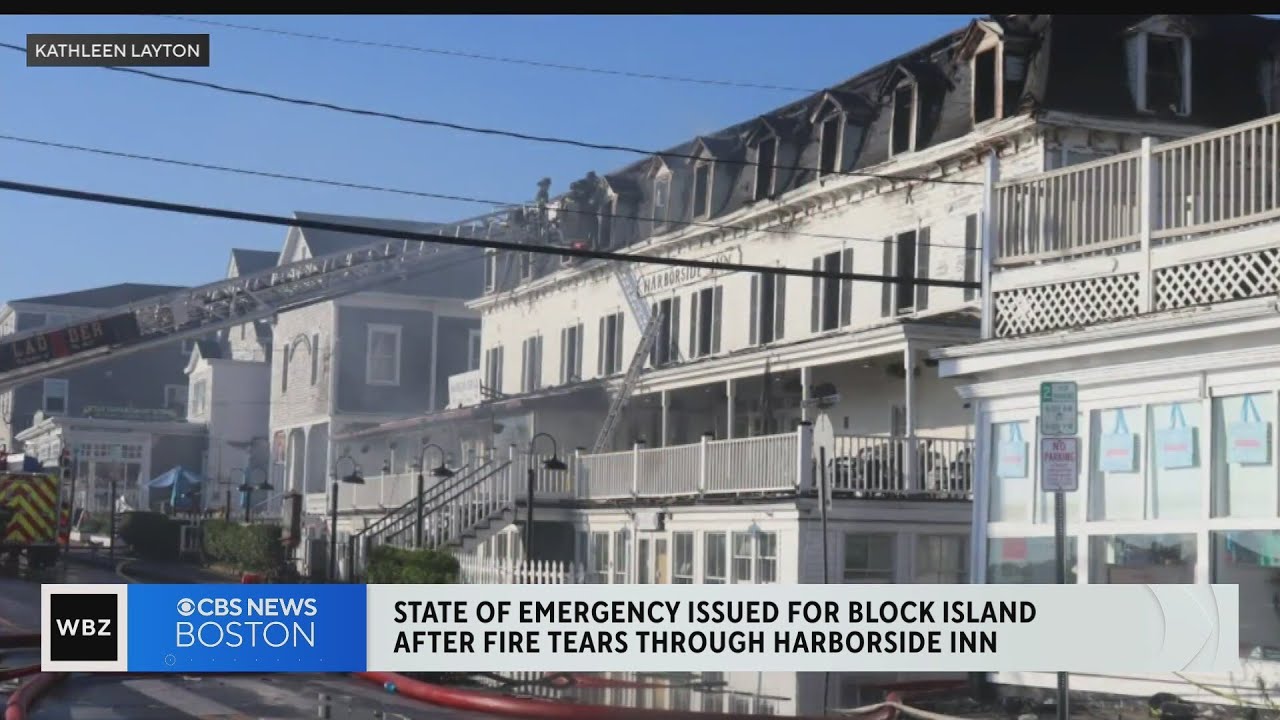 Tourists asked to stay away after fire at Harborside Inn on Block Island
