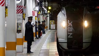 2/10 特急「成田エクスプレス3号」E259系クラNe022編成立川駅3番線到着シーン(2203M)