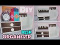DIY Desk Organizer Cardboard Easy | Table Organizer Cardboard Easy | @tinkerartist #tinkerartist