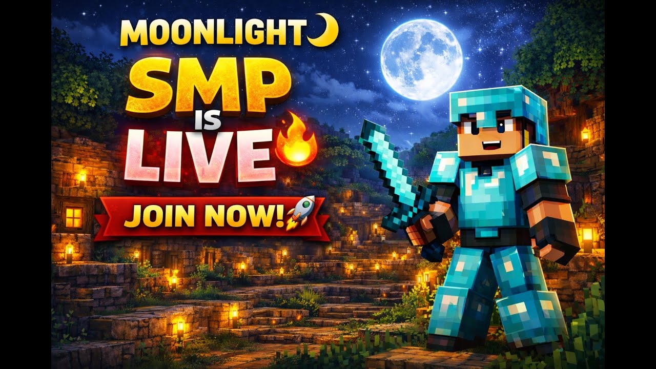 🌙 MOONLIGHT TELUGU SMP LIVE 🔥 | NEW SERVER LAUNCH 🚀 JOIN NOW! # ...