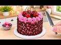Sweet Cherry Meets Rich Chocolate in This Dreamy Cake! 🍫🍒 | Mini Chocolate Bakery ASMR