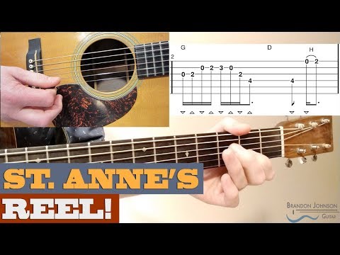 St. Anne's Reel sheet music for guitar solo (PDF)