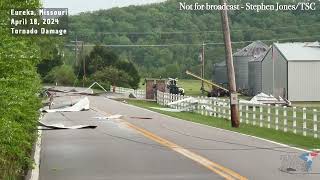 Tornado Damage &amp; Large Hail near St. Louis! {S}