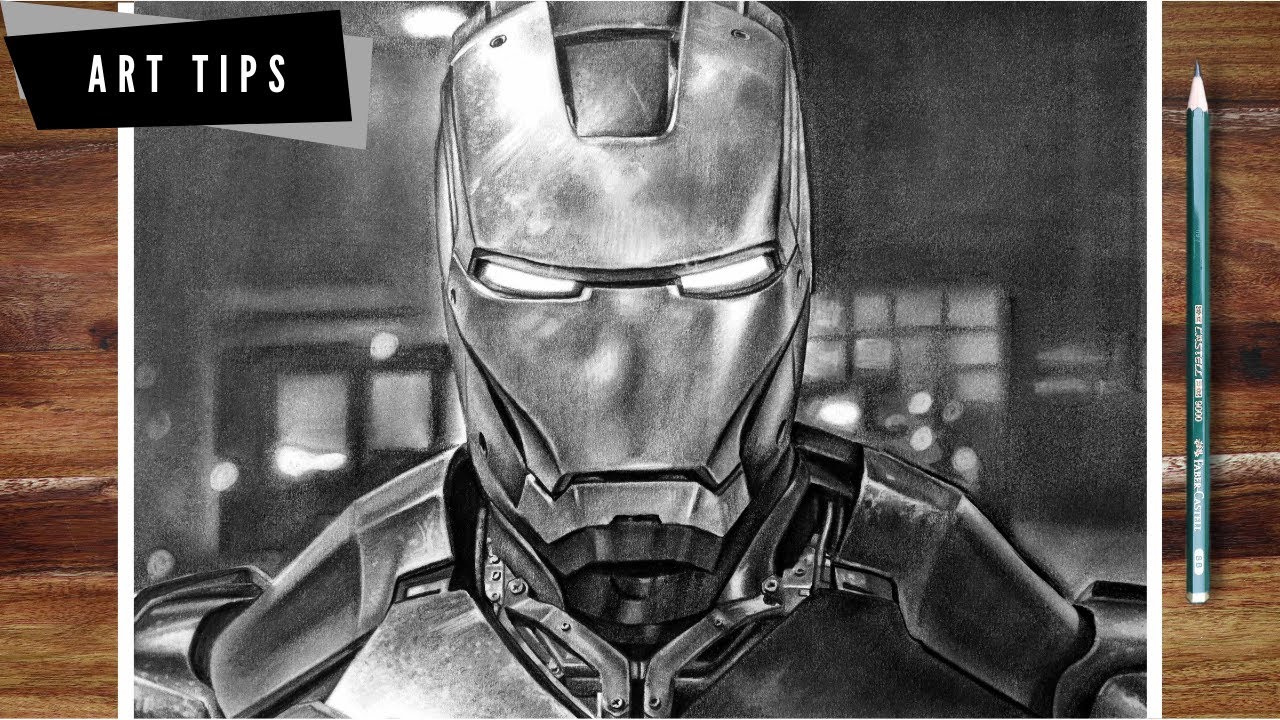 Pencil drawing of iron man mark 85 suit [ Pencil shading time lapse ] -  YouTube
