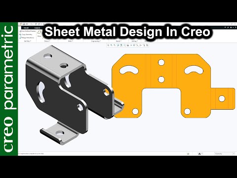 Sheet metal tutorial | Flat & flange wall, Planar & extrude wall (Bracket 1) in Creo