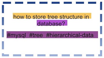 how to store tree structure in database?
