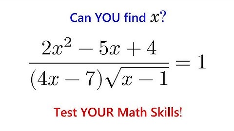 This EASY Radical Equation Will Test Your Algebra Skills!