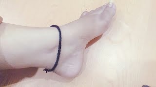 नज़र का काला धागा बनाने का आसान तरीका Design No.1 Indian Feet - YouTube