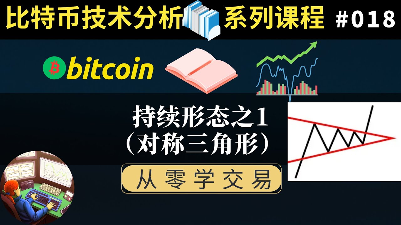 比特币技术分析系列课程018【持续形态之1（对称三角形/收敛三角形）】（从零学交易）#对称三角形#收敛三角形#三角形形态#道氏理论#BTC#比特币#比特币行情分析#比特币技术分析#bitcoin