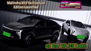 Mahindra Xev 9E Cineluxe Edition Launched At Rs. 29.35 Lakh