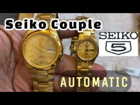 Seiko 5 automatic couple watch SNK610K1 and SYMC18K1 - YouTube