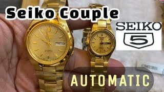 Seiko 5 automatic couple watch SNK610K1 and SYMC18K1 - YouTube