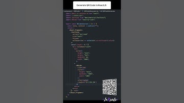 Generate QR Code | React JS 🚀 #shorts #short #reels