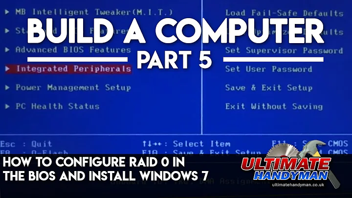 How to configure raid 0 in the bios and install windows 7