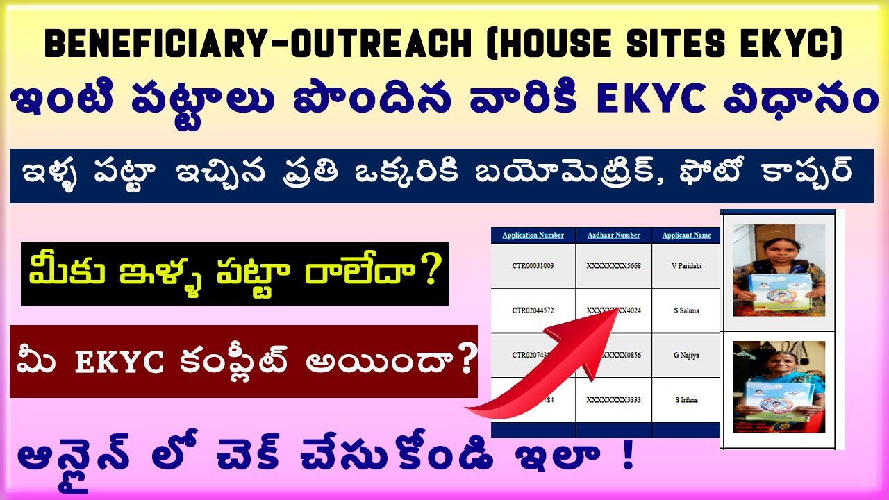 AP Housing Beneficiaries EKYC Process Housesites eKYC Dashboard
