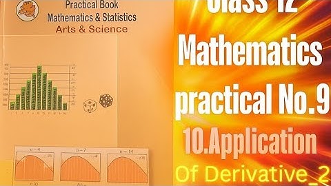 🔥#12th Class Mathematics Practical Book answer 10. Application Of Derivatives _2