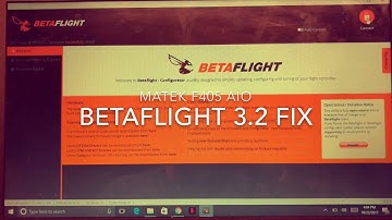 Matek F405 Aio Fix After BETAFLIGHT Update