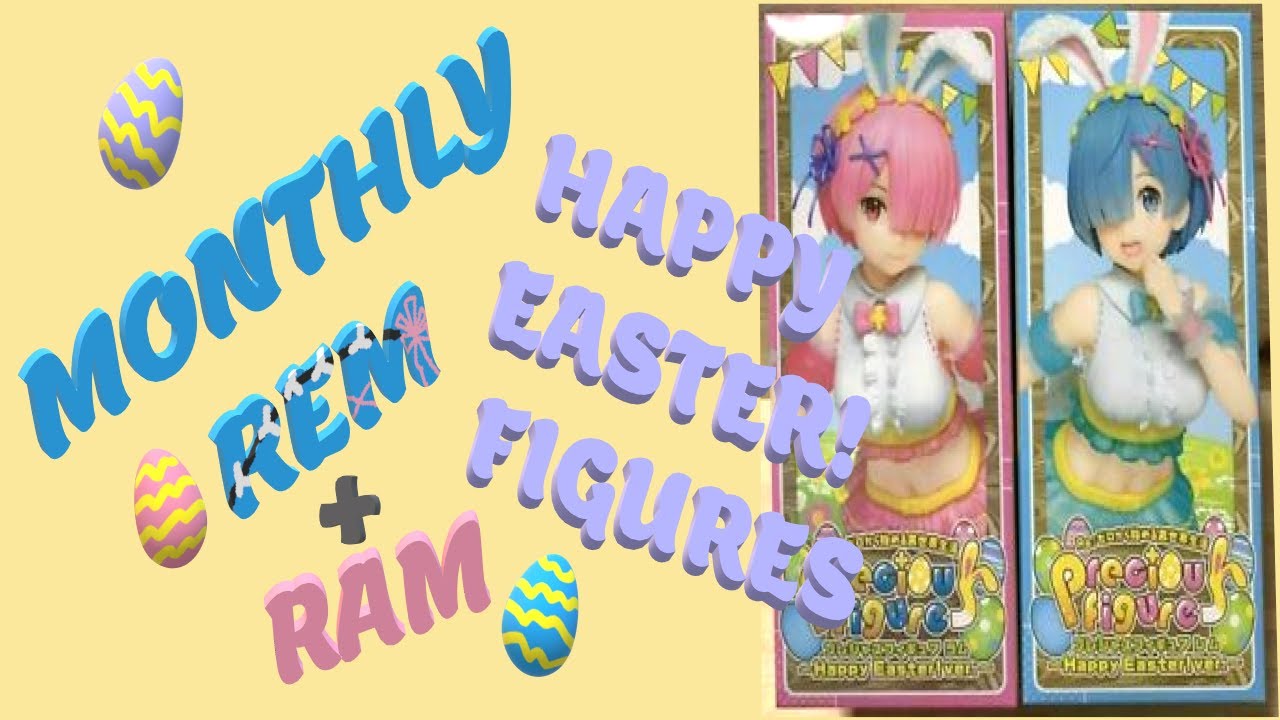 Monthly Rem ReZero Figure Happy Easter Rem And Ram YouTube