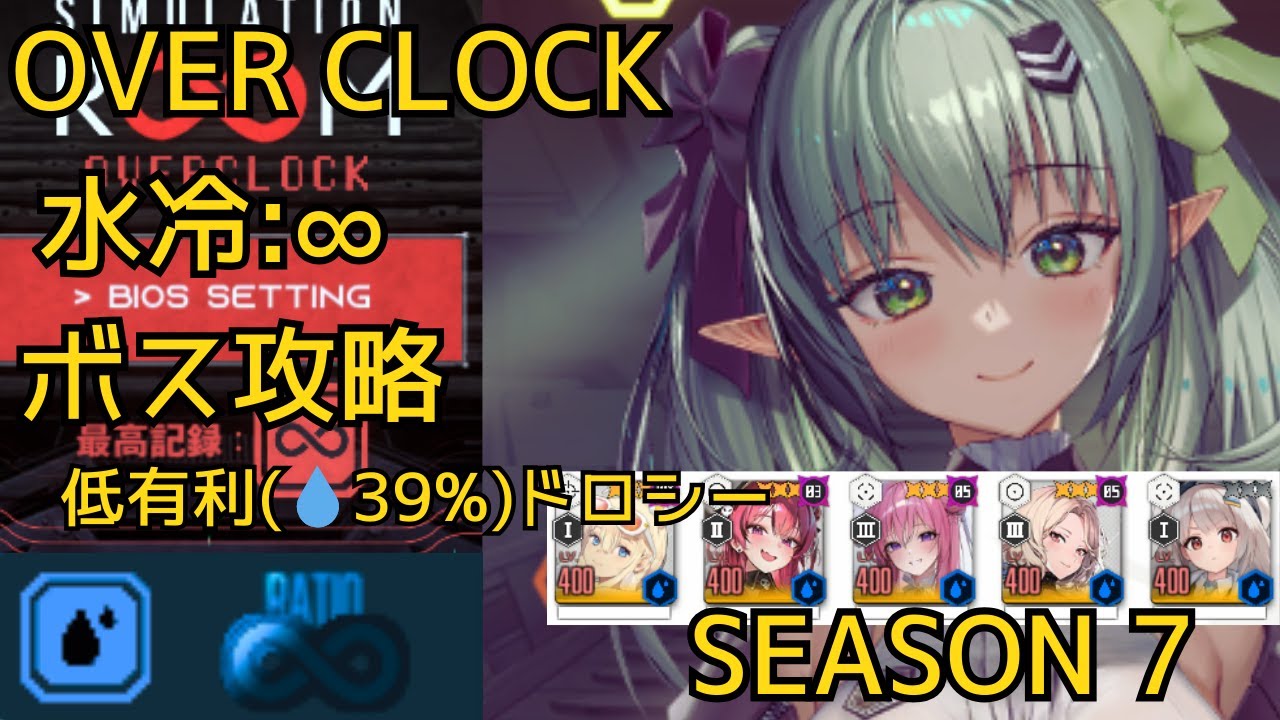 【NIKKE】OVERCLOCK SEASON 7 水冷:∞ ボス攻略【メガニケ】【シミュレーションルーム・オーバークロック】