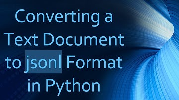 Converting a Text Document to jsonl Format in Python