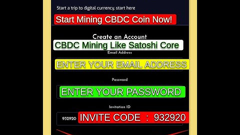 CBDC Mining App 2023 I Same as CORE Mining I How to create account