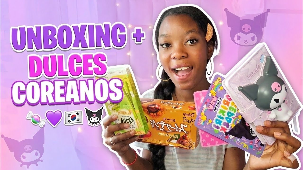UNBOXING de Kuromi 💜 + PROBANDO dulces coreanos por primera vez 🇰🇷