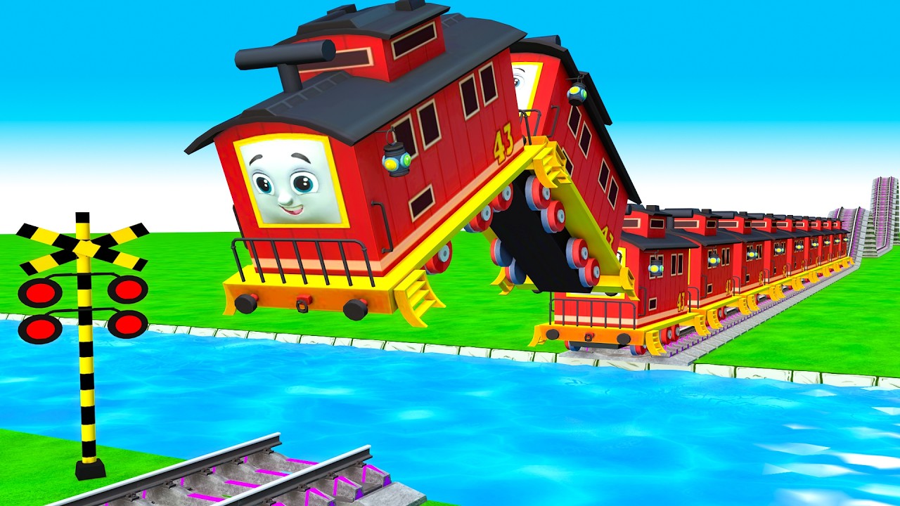 【踏切アニメ】あぶない電車 TRAIN 2026 🚍 Fumikiri 3D 🚍 Railroad Crossing Animation #train #1million