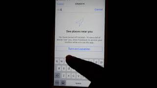 How to post check in status in Facebook iOS or iPhone app