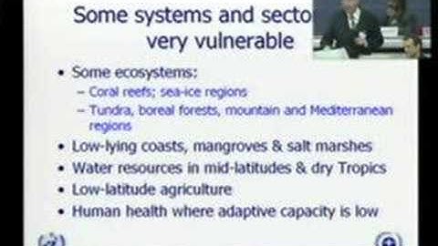 IPCC WG2 Report: Impacts, Adaptation & Vulnerability (2of6)