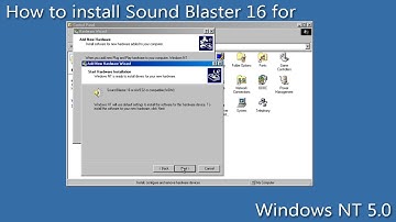 How to install Sound Blaster 16 for Windows NT 5.0 in VMware