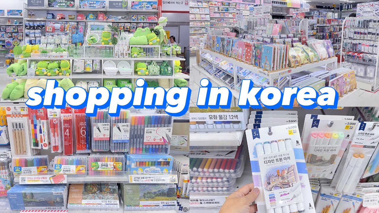 shopping in korea vlog 🇰🇷 daiso stationery haul & art supplies 🎨