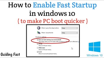 How to Enable Fast Start-up in Windows 10 [ 2021 ] | Boot Your PC Faster | Guiding Fact