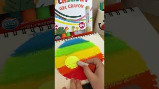Sunset Vibes With Gel Crayons. Follow Us For More Creative Tools