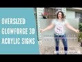 Oversized 3D Acrylic Sign Made with Silhouette Studio and Glowforge - Passthrough Included!