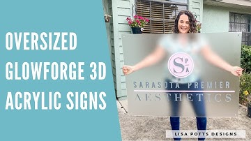 Oversized 3D Acrylic Sign Made with Silhouette Studio and Glowforge - Passthrough Included!