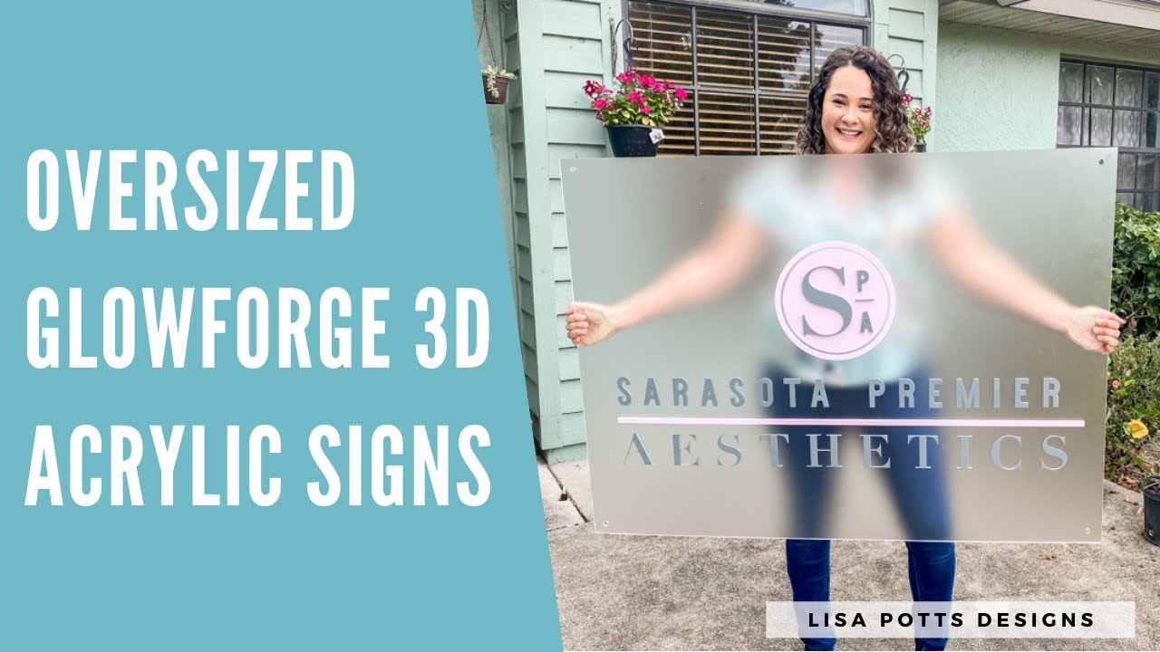 Oversized 3D Acrylic Sign Made with Silhouette Studio and Glowforge ...